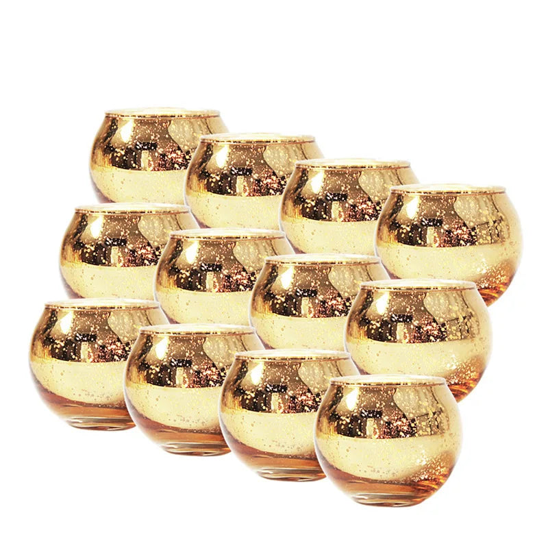 Afralia™ Mercury Tealight Candle Holder for Home and Events
