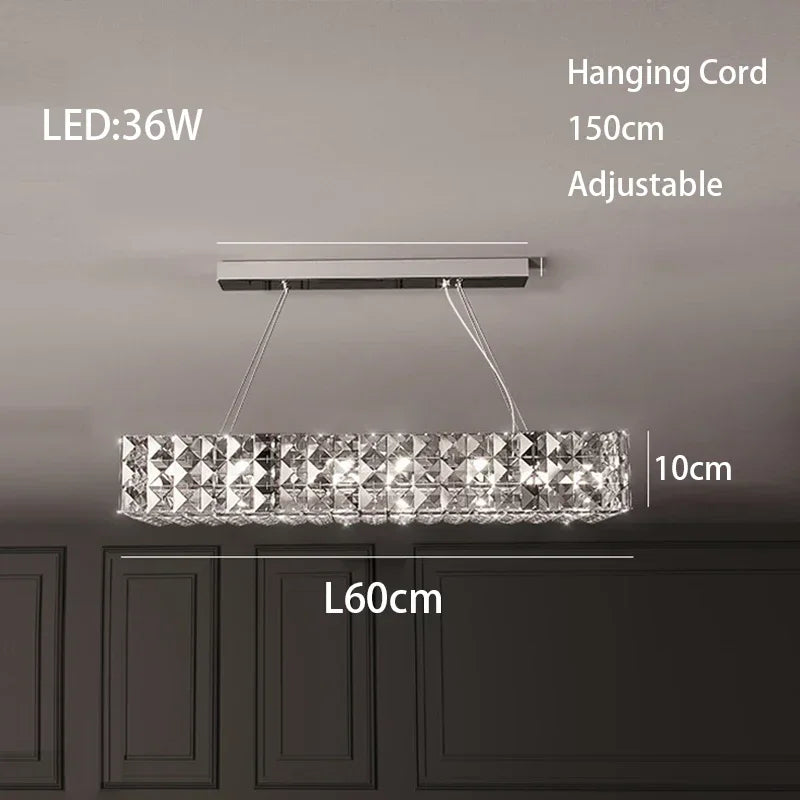 Afralia™ Modern Crystal Chandelier Chrome Golden Round Pendant Lights