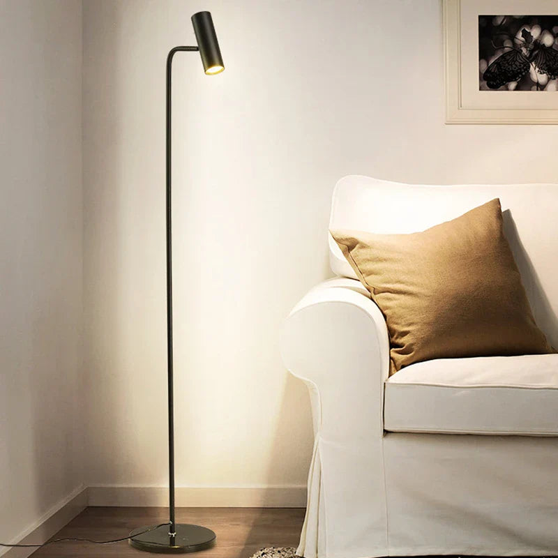 Afralia™ Enna LED Dimmable Floor Lamp in Gold/Black/White for Minimalist Home Decor
