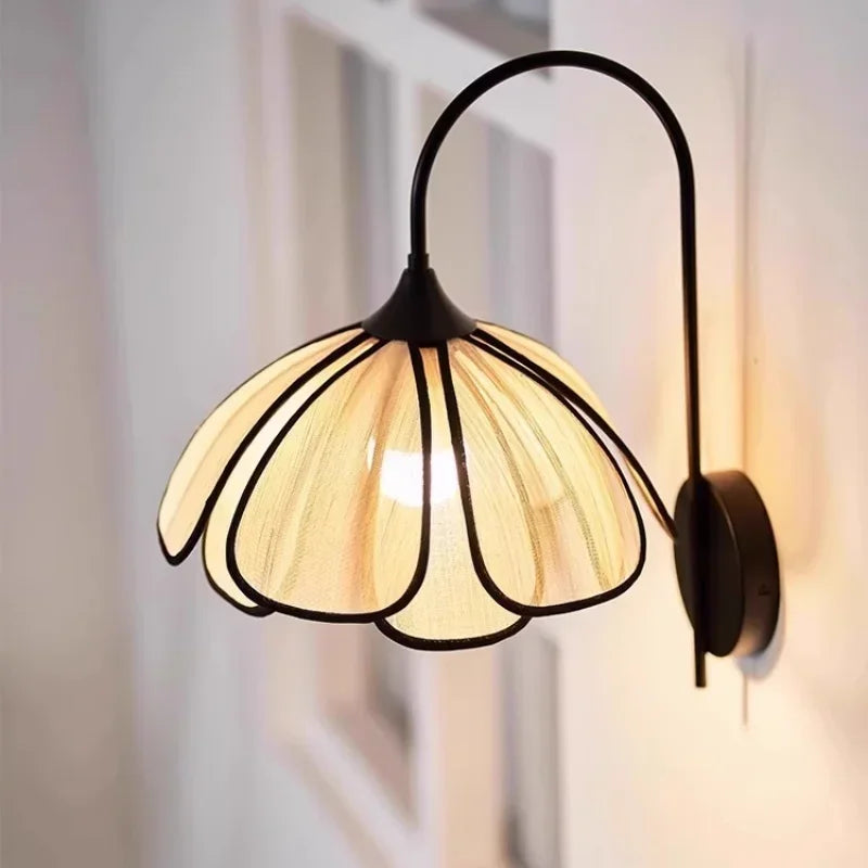 Afralia™ Modern Creamy E27 Wall Sconce LED Lamp Petals Luminarias for Indoor Lighting