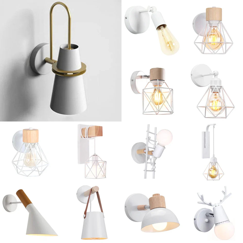 Afralia™ Industrial LED Wall Sconce Iron Bedside Lamp Retro Loft Indoor Lighting