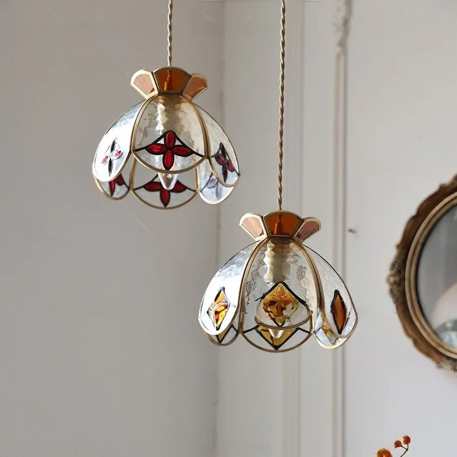 Afralia™ Crown Diamond Glass Pendant Lamp, LED Modern Hanging Light