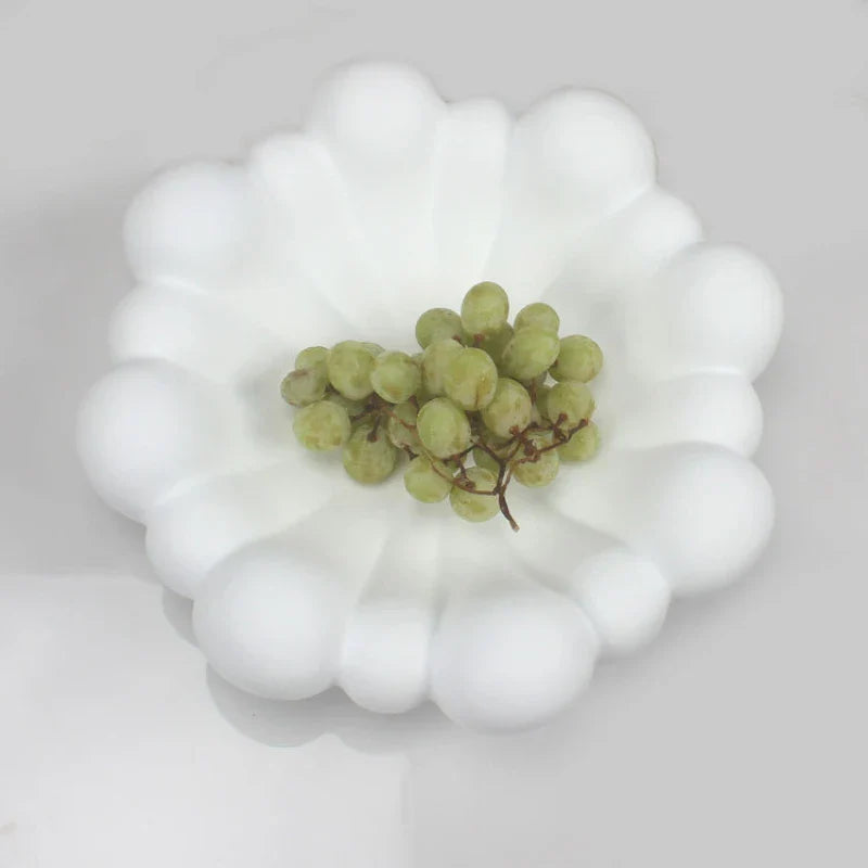 Afralia™ Geometric Petal Design Resin Organizer Bowl, Home Decor Figurine