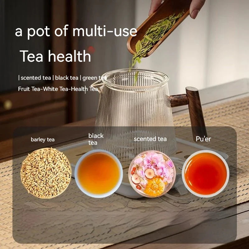 Afralia™ Glass Teapot for Home & Restaurant Brewing - Transparent High Borosilicate Material