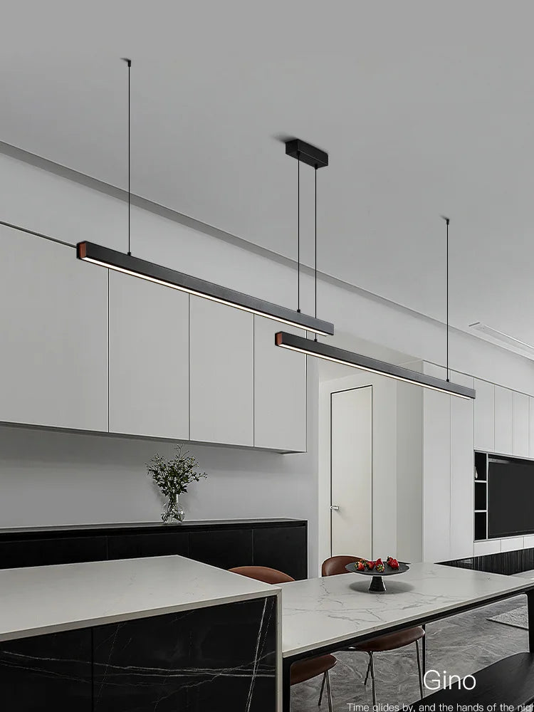 Afralia™ Modern Aluminum Chandelier Strip, Minimalist Nordic Design for Dining Table, Bar