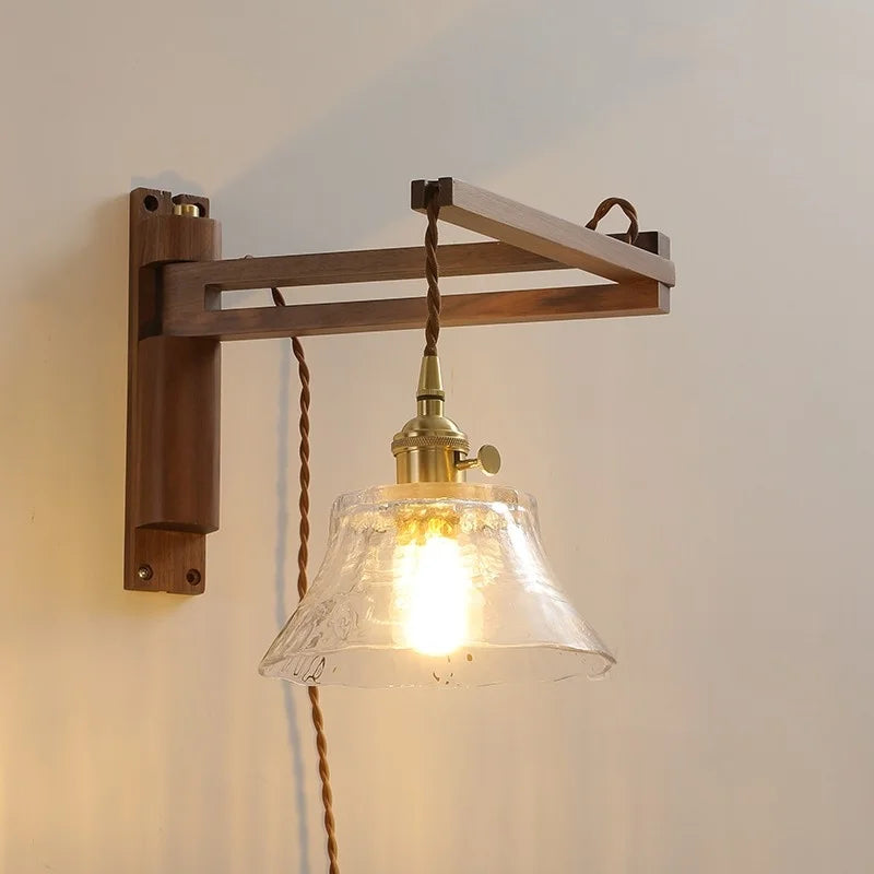 Afralia™ Clear Glass LED Wall Sconce Modern Stair Light Fixture Home Decor