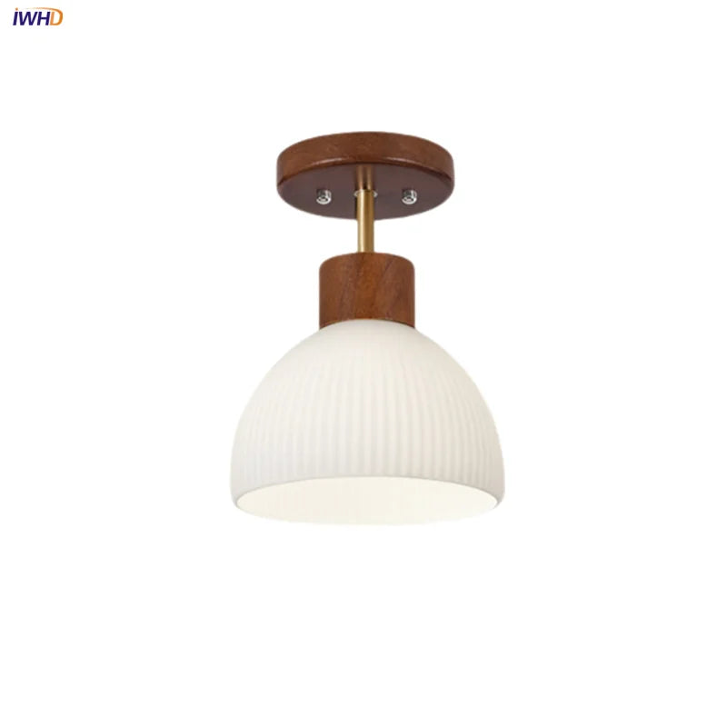 Afralia™ White Glass LED Ceiling Lamp Modern Living Room Bedroom Light