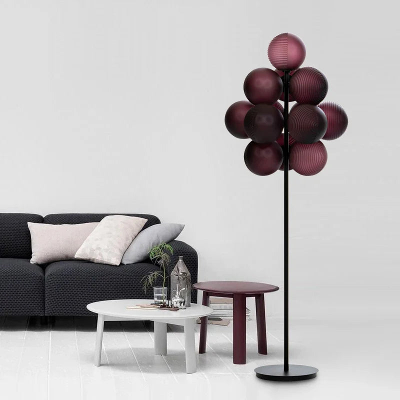 Afralia™ Grape Chandelier: Modern Glass Ball Pendant Lamp for Living Room and Bedroom