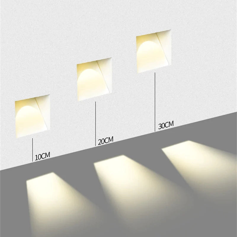 Afralia™ LED Motion Sensor Wall Lamp 3W: Indoor/Outdoor Corner Decor Light Fixture
