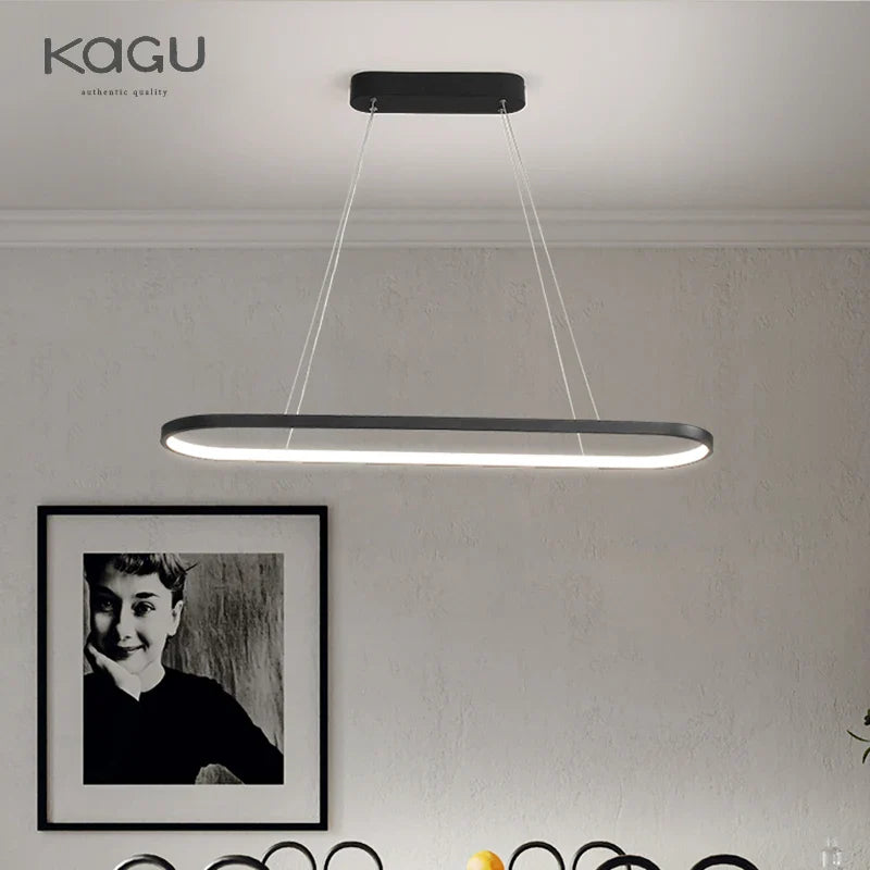 Afralia™ Modern LED Pendant Lamp for Living Room, Restaurant, Bedroom Decor - Remote Control