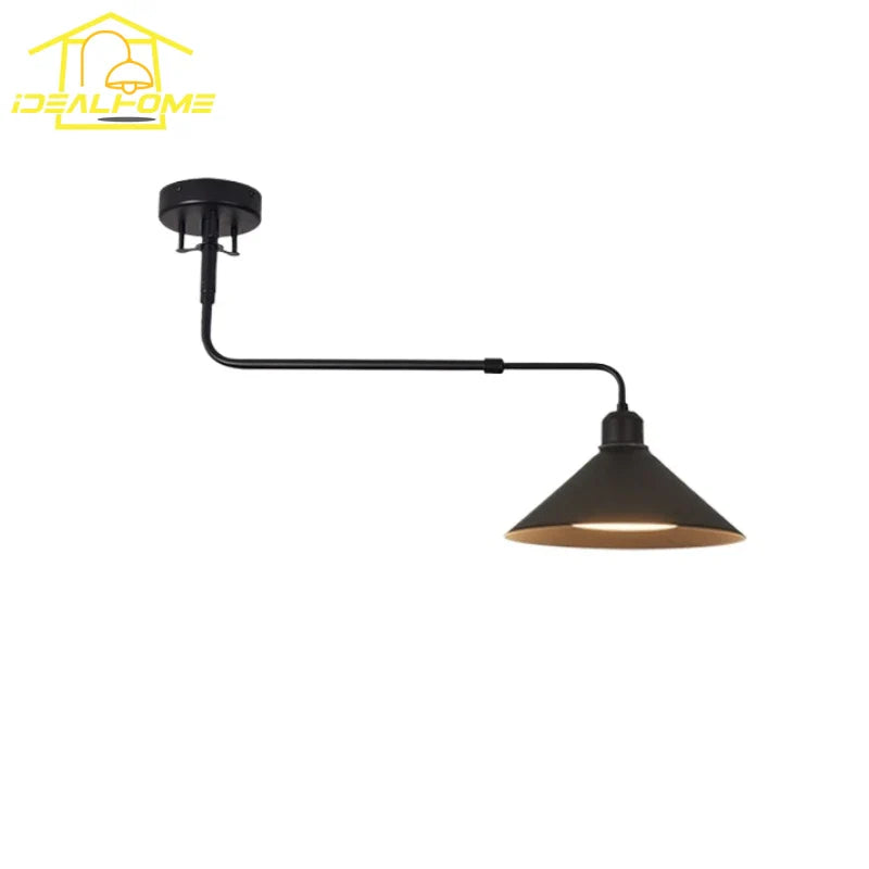 Afralia™ Outdoor Pendant Lights LED E27 Wall Mounted Telescopic Adjustable Pole Swing Arm