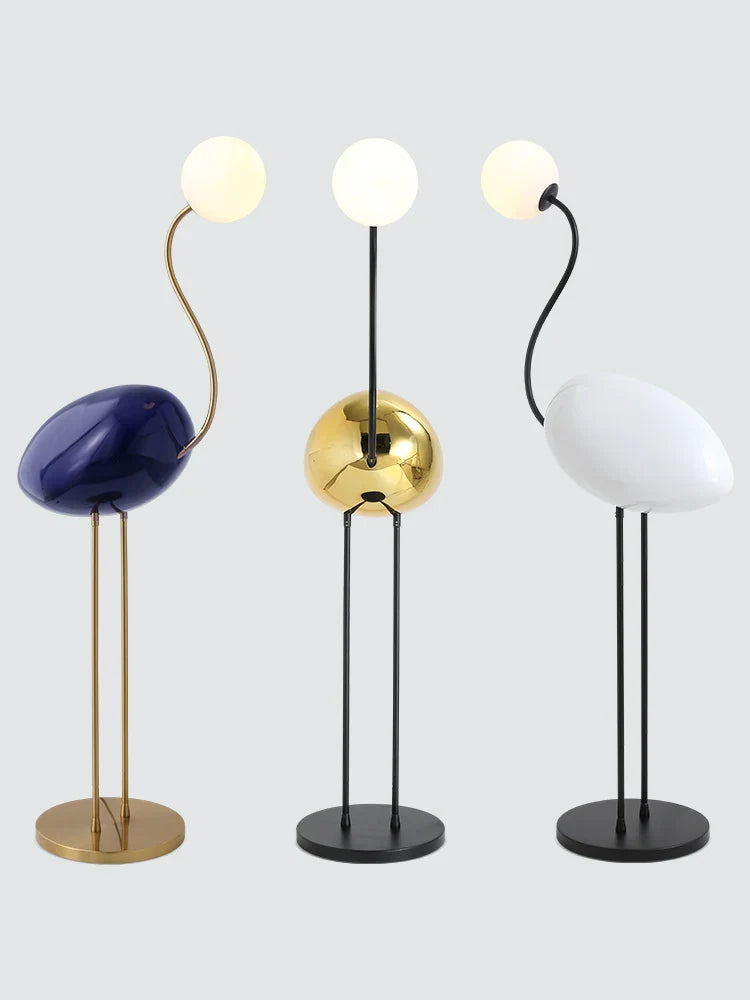 Afralia™ Flamingo Corner Floor Lamp | Nordic Design Luxury Art Decor | LED E27 | Vertical Stand