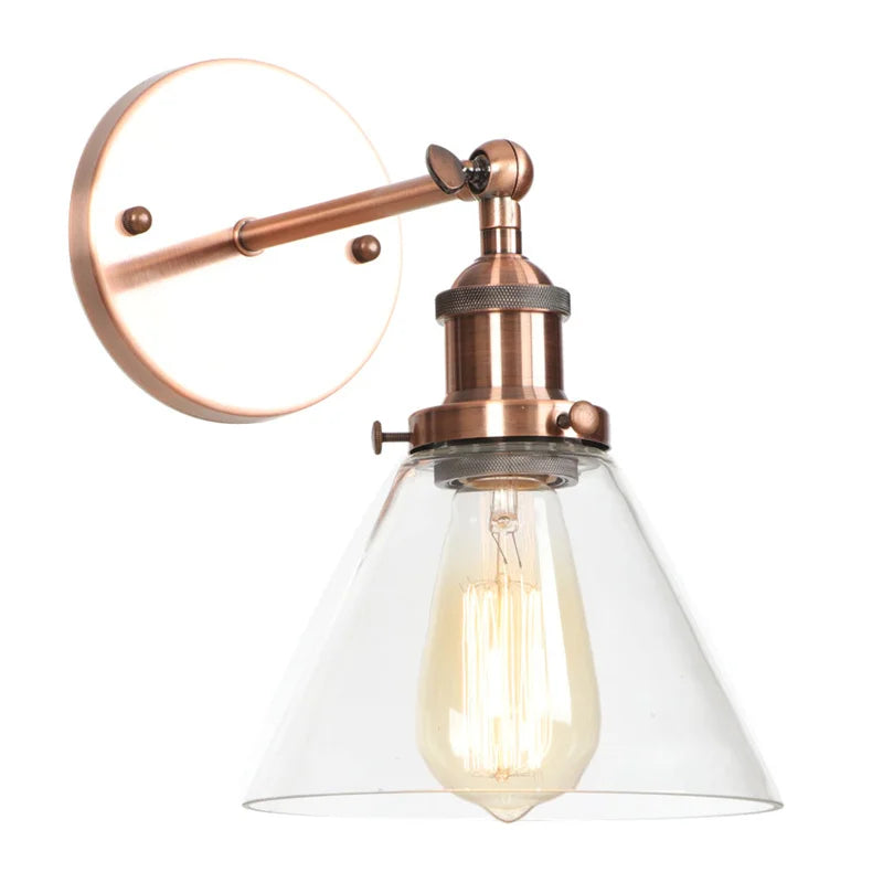 Afralia™ Vintage LED Wall Sconce Retro Industrial Iron Light for Living Room Stairs Mirror