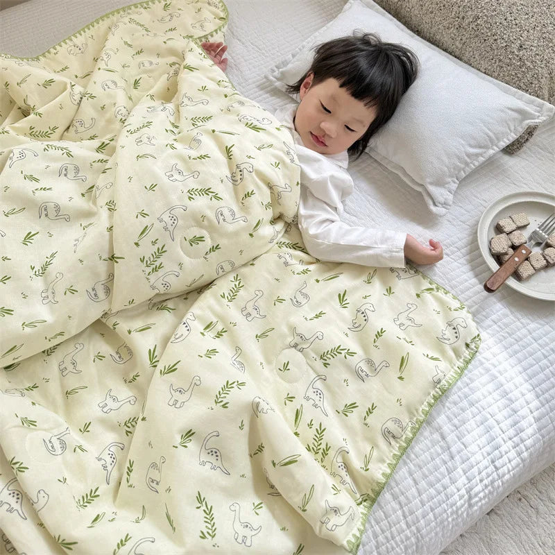 Afralia™ Kids Cartoon Printed Cooling Summer Blanket - Soft Lightweight Comforter