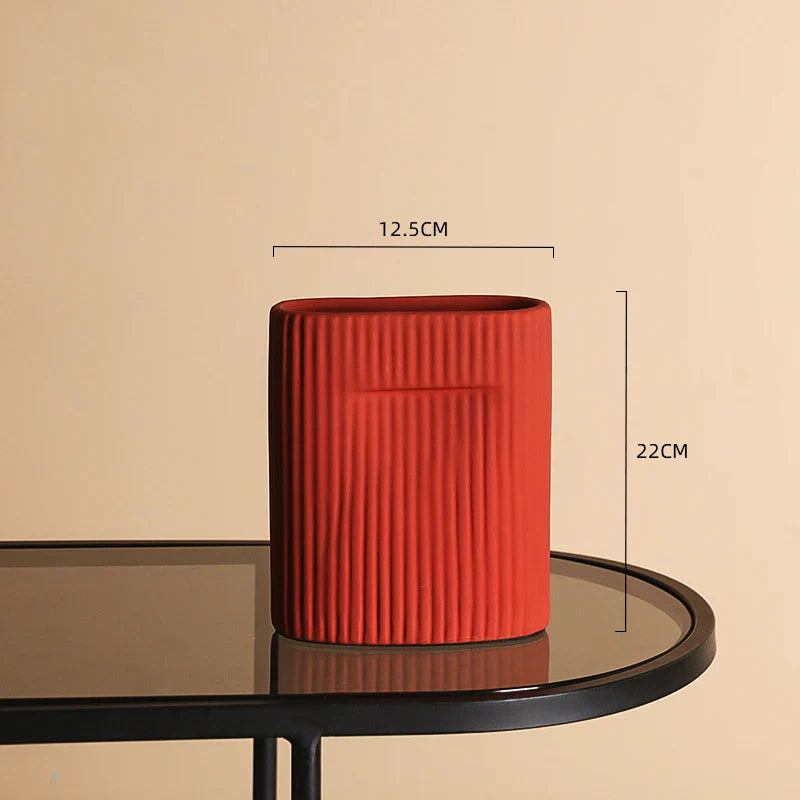 Irregular Ceramic Vase Afralia™ Modern Floral Room Decor