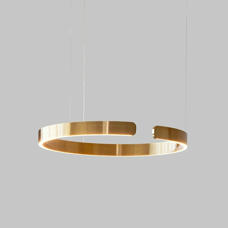 Afralia™ Gold LED Chandelier: Modern Hanging Light for Dining Room & Bedroom