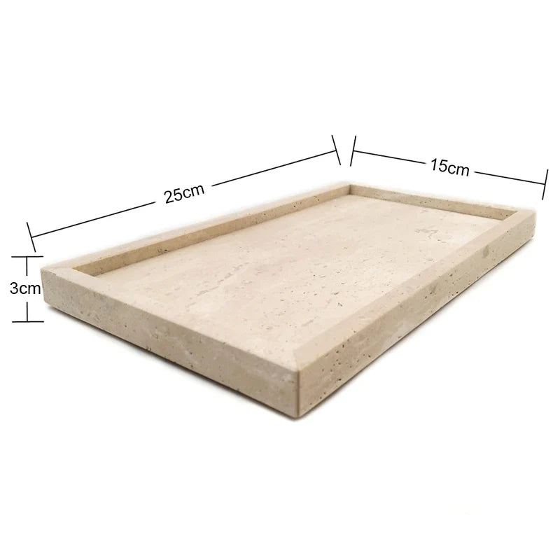 Afralia™ Marble Decorative Tray for Bathroom Vanity Dresser