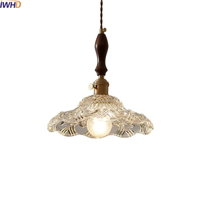 Afralia™ LED Pendant Lamp Elegant Copper Glass Modern Style Hanging Light Fixtures