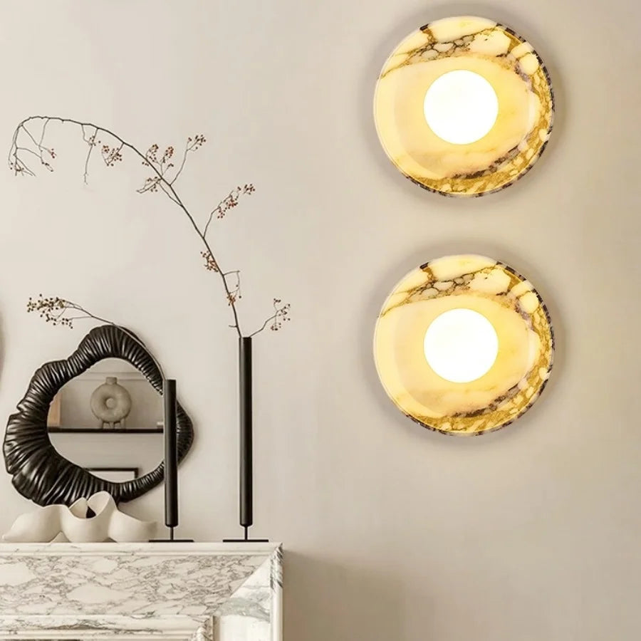 Afralia™ Vintage LED Glass Ball Wall Sconce for Bedroom and Bathroom