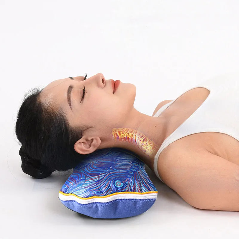 Afralia™ Velvet Wormwood Fill Pillow for Neck or Lumbar Pain Relief and Sleep Support