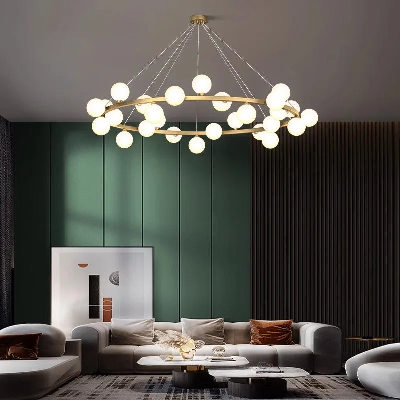Afralia™ Modern Pendant Chandeliers for Dining Room: Hanging Indoor Ceiling Lamp Lighting