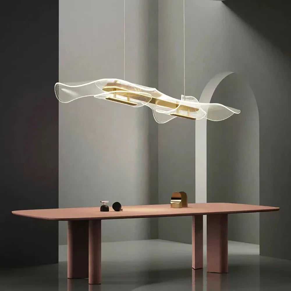 Afralia™ LED Dimmable Ceiling Chandelier: New Nordic Acrylic Home Lighting for Living Room