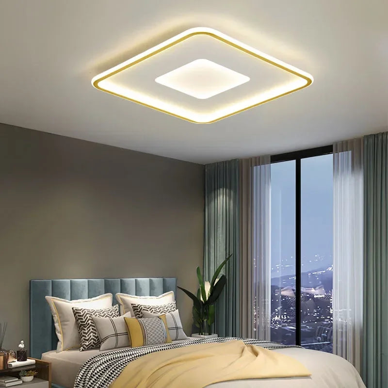 Afralia™ Modern LED Ceiling Light - Sleek Chandelier for Bedroom, Living Room, and Study