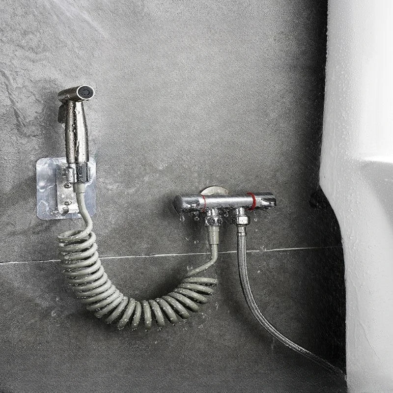 Afralia™ Stainless Steel Bidet Sprayer Set Handheld Toilet Faucet Shower Nozzle