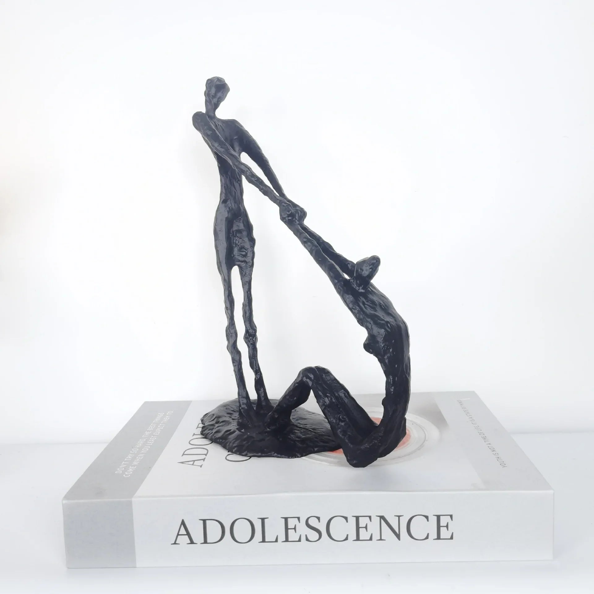 Afralia™ Hand in Hand Dance Sculpture - Metal Abstract Figurine for Room Decoration