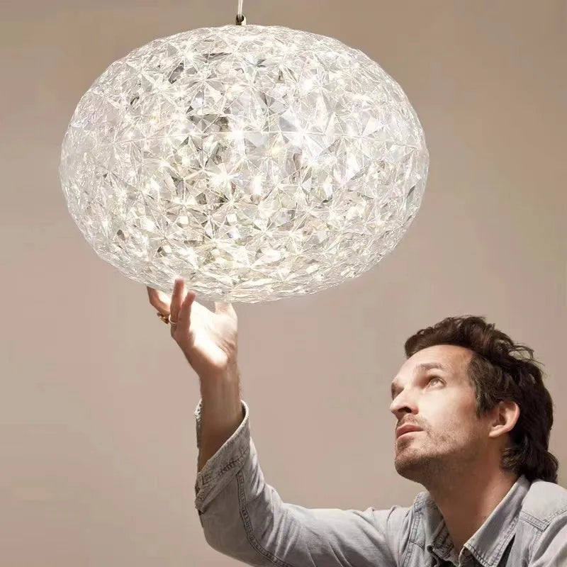 Afralia™ Planet LED Pendant Lamp: Nordic Acrylic Globe Lights for Dining Room & Bedroom