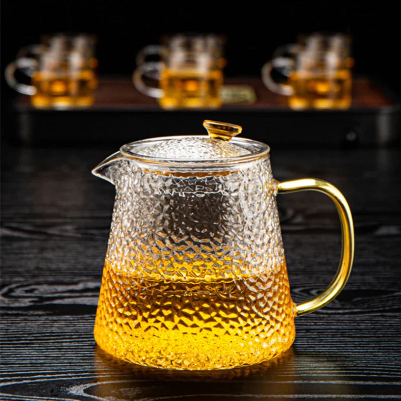 Afralia™ Glass Tea Pot Set for Kung Fu Tea and Coffee Brewing