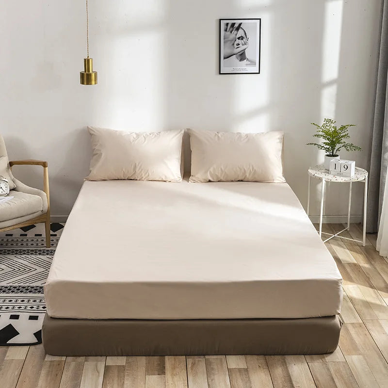 Afralia™ Waterproof Fitted Sheet with Elastic Band | Machine Washable Mattress Protector Cover