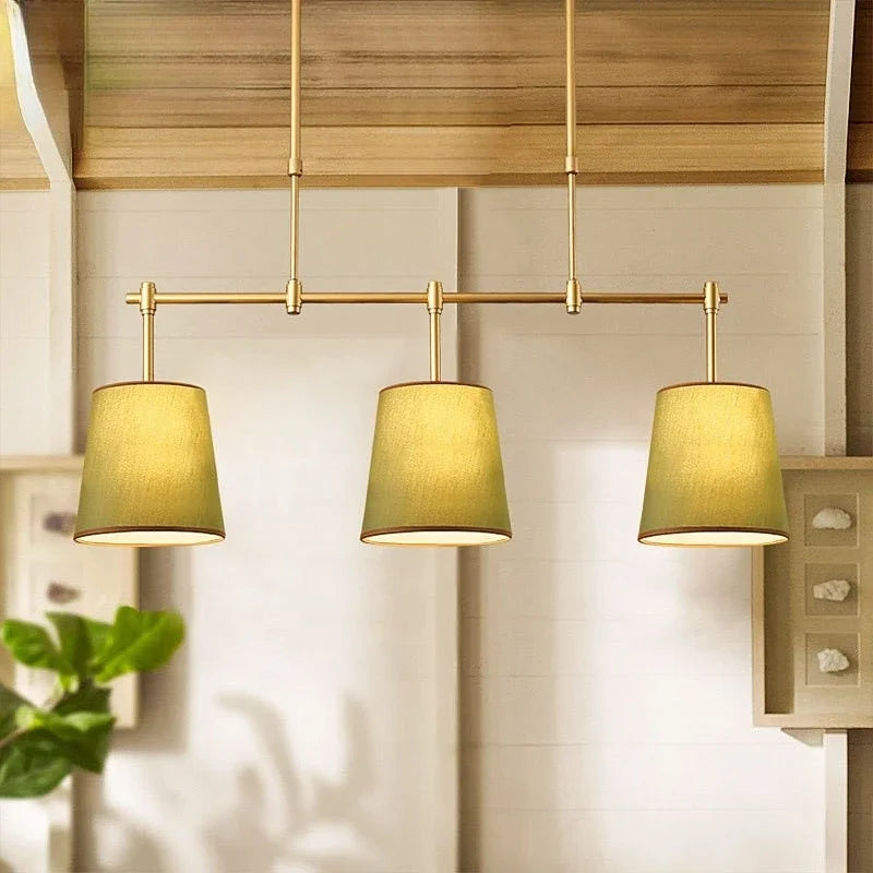 Afralia™ Three-Headed Wrought Iron Chandelier for Dining Room and Bar Counter