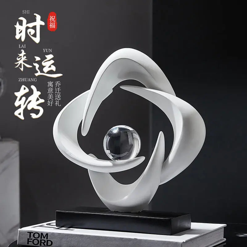 Afralia™ Abstract Resin Sculpture Figurine for Home Decor & Table Centerpiece