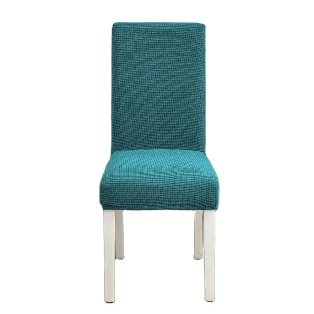 Afralia™ Blue Quilted Chair Cover Slipcover Stretch Elastic Chair Protector for Banquet