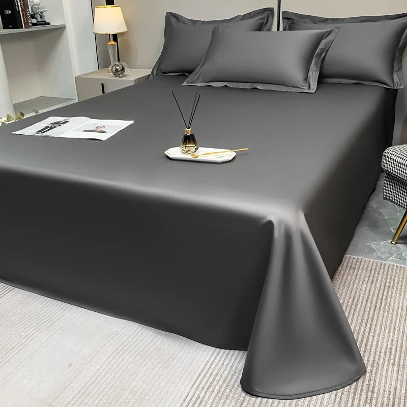 Afralia™ Premium Egyptian Cotton Flat Sheet in Various Sizes & Colors