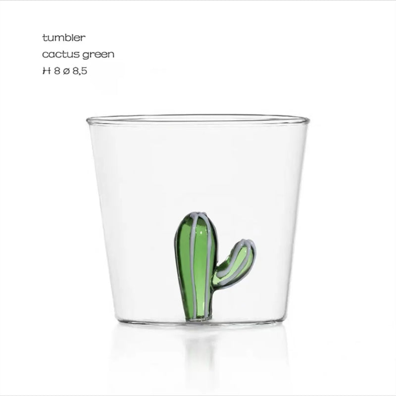 Afralia™ Cactus Bunny Duckling Glass Cup - Table Decor Drinkware