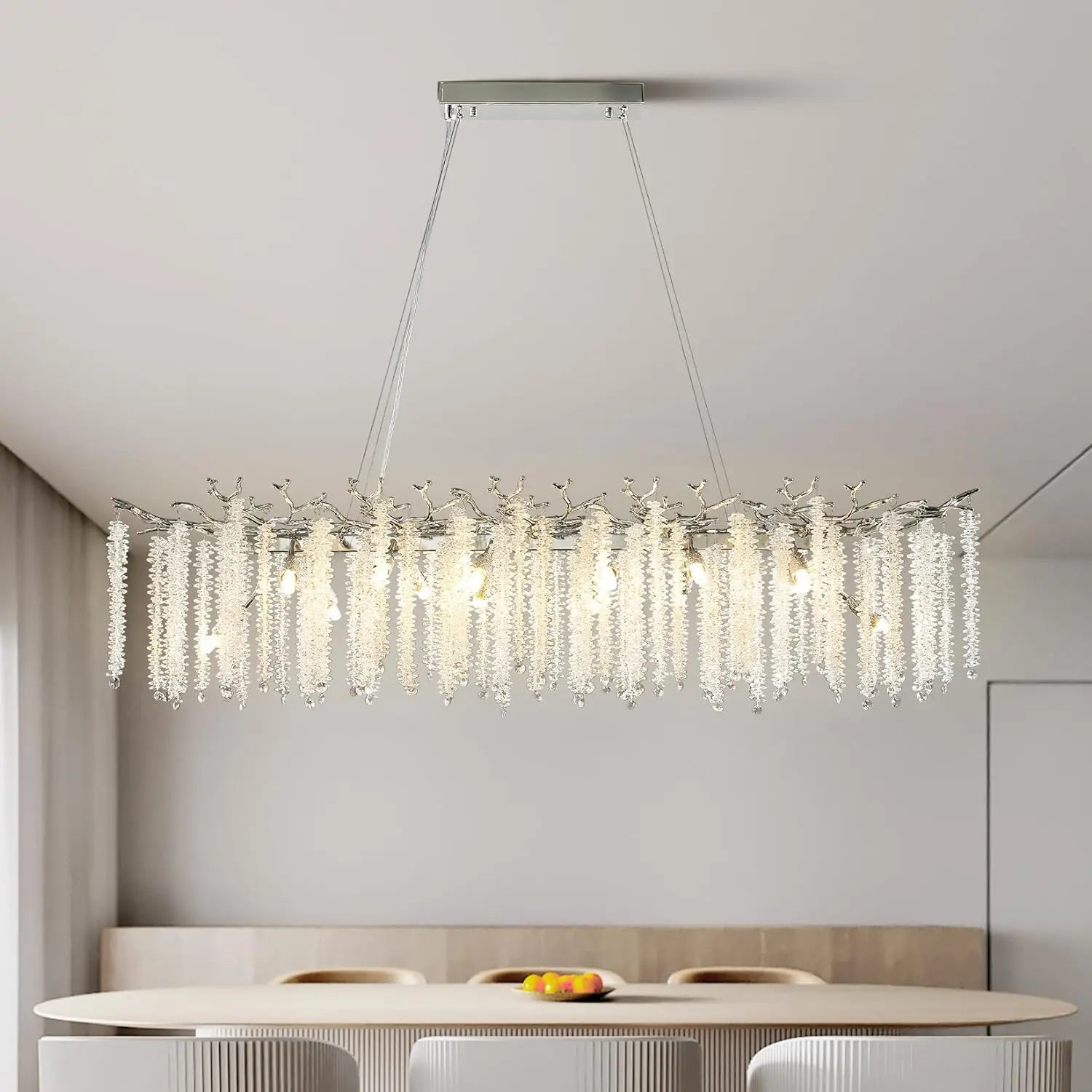 Afralia™ Branch Crystal Chandelier for Dining Room, Bedroom, Living Room