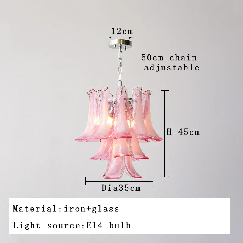 Afralia™ Glass Ceiling Pendant Light - French Style LED Hanging Lamp for Living Room