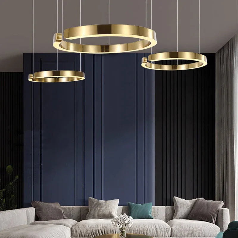 Afralia™ Modern LED Pendant Chandelier for Living Room Dining Room Indoor Lighting