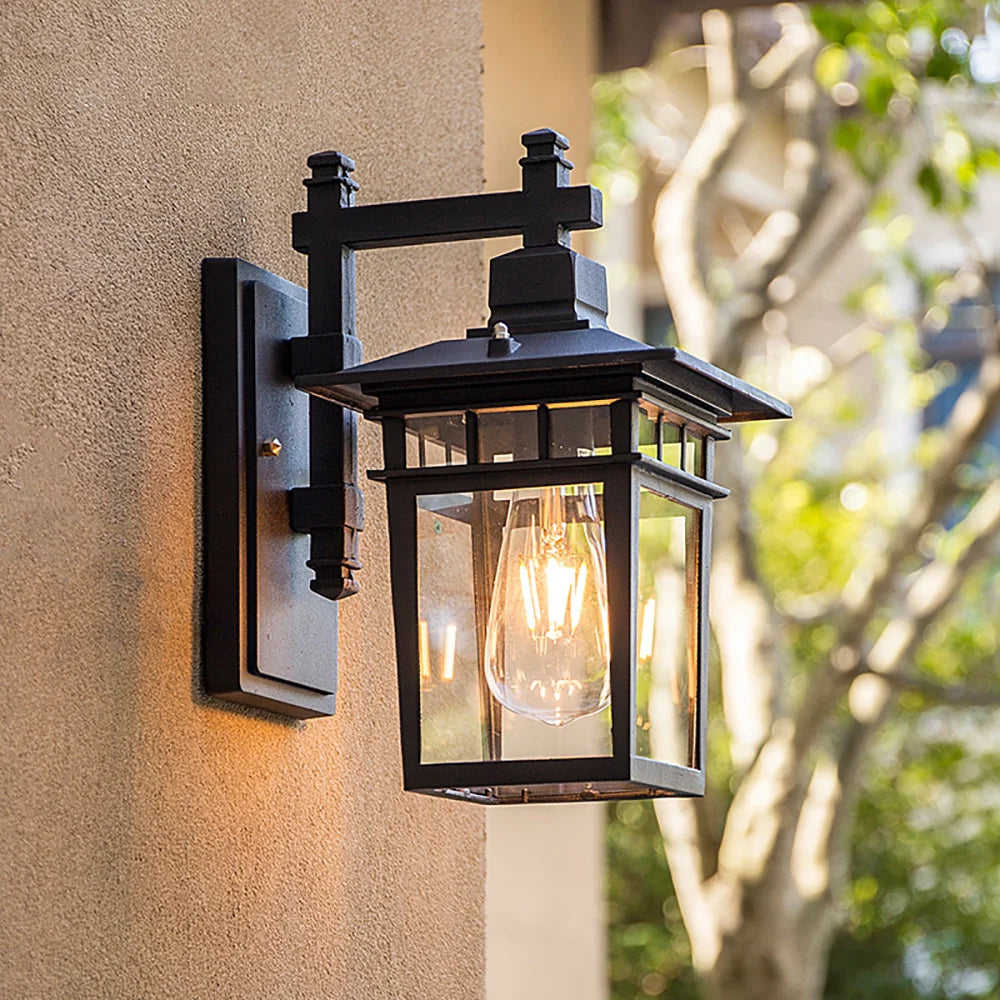 Afralia™ Vintage Outdoor Wall Light Antique Porch Lamp Retro Wall Sconce for Patio Courtyard Aisle