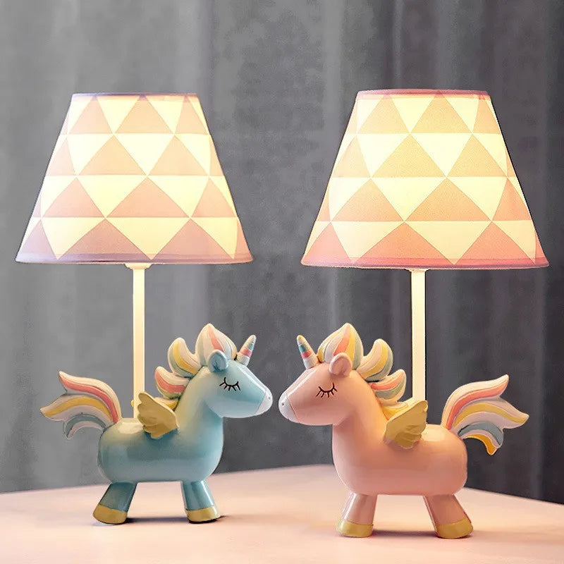 Afralia™ LED Unicorn Table Lamp for Children's Room, Nordic Design Stand Light Lamparas