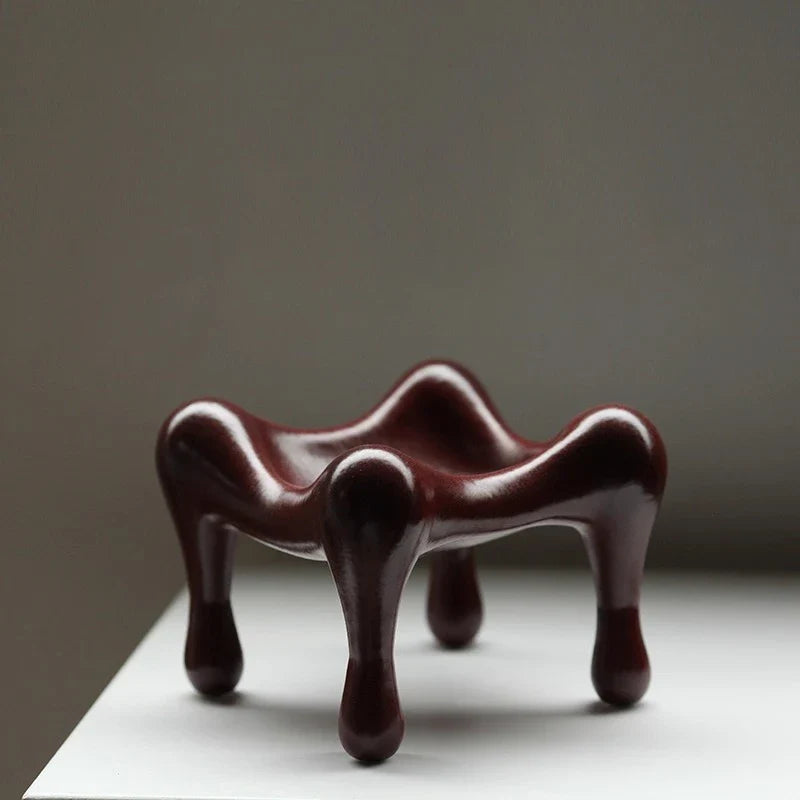 Afralia™ High-legged Geometric Storage Tray for Home Decor & Organization