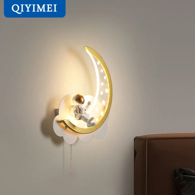 Afralia™ Curved LED Wall Lamp: Modern Aisle Bedside Sconce for Indoor Bedroom Decor