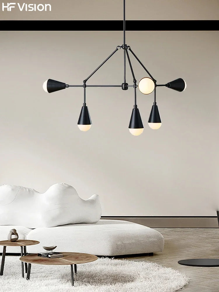 Afralia™ Metal Chandelier: European Style Dining Table Pendant Light, Modern Decor Art