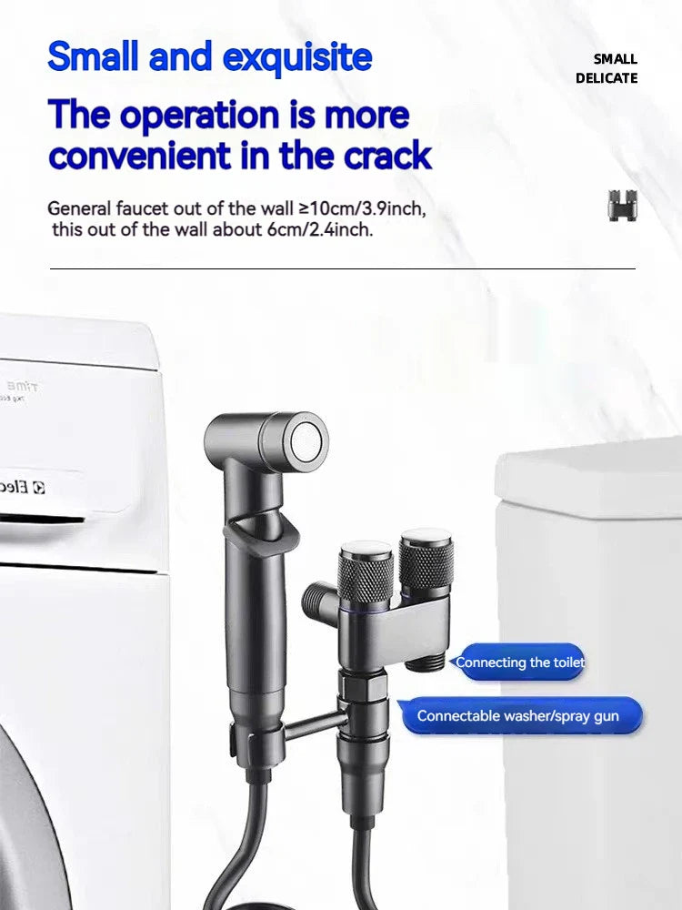Afralia™ Portable Bidet Toilet Shower Head for Smart Bathroom & Kitchen Storage