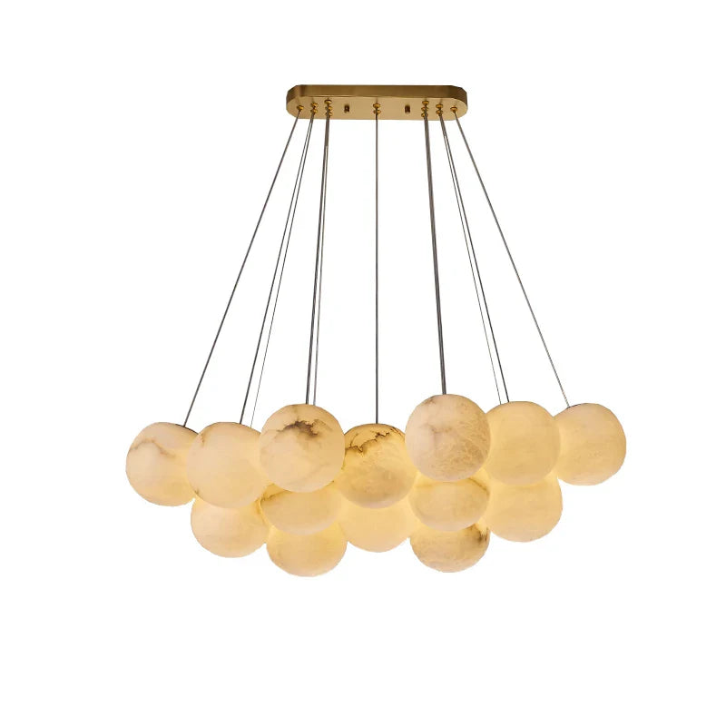 Afralia™ LED Marble Balls Chandelier for Dinning Room