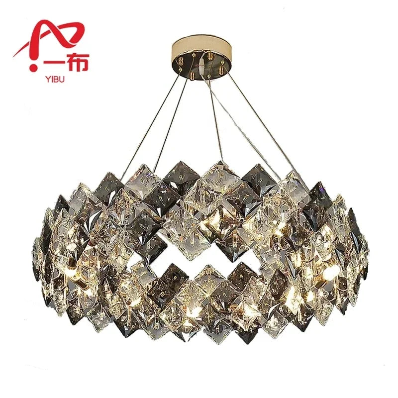 Afralia™ Nordic Gold Crystal Chandelier: Elegant LED Lighting for Home, Hotel, or Villa