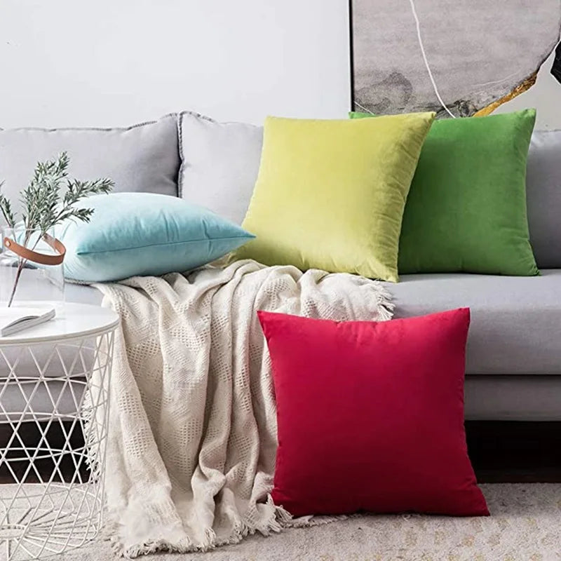 Afralia™ Velvet Throw Pillow Cases: Decorative Cushion Covers for Sofa, Couch, Bed – Farmhouse Decor