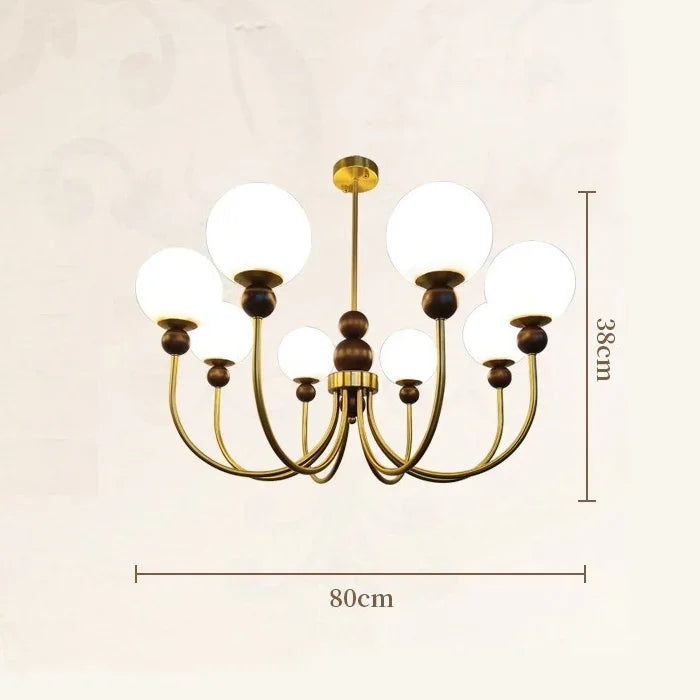 Afralia™ Vintage Chandelier Wind Lamp for Living Room, Study - French Medieval Style